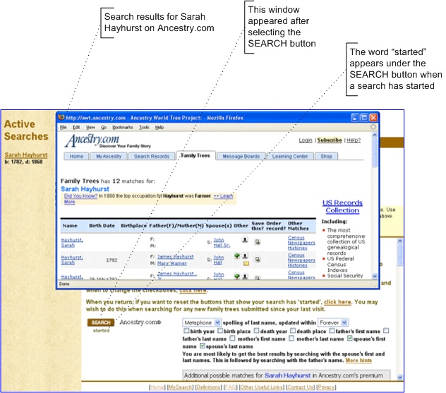 Searching for an ancestor